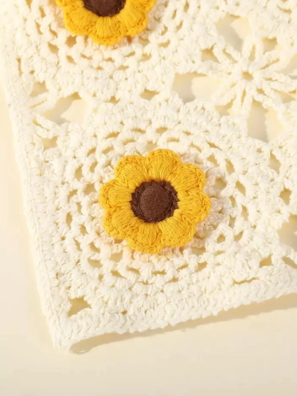 Crochet Sunflower scarf S180